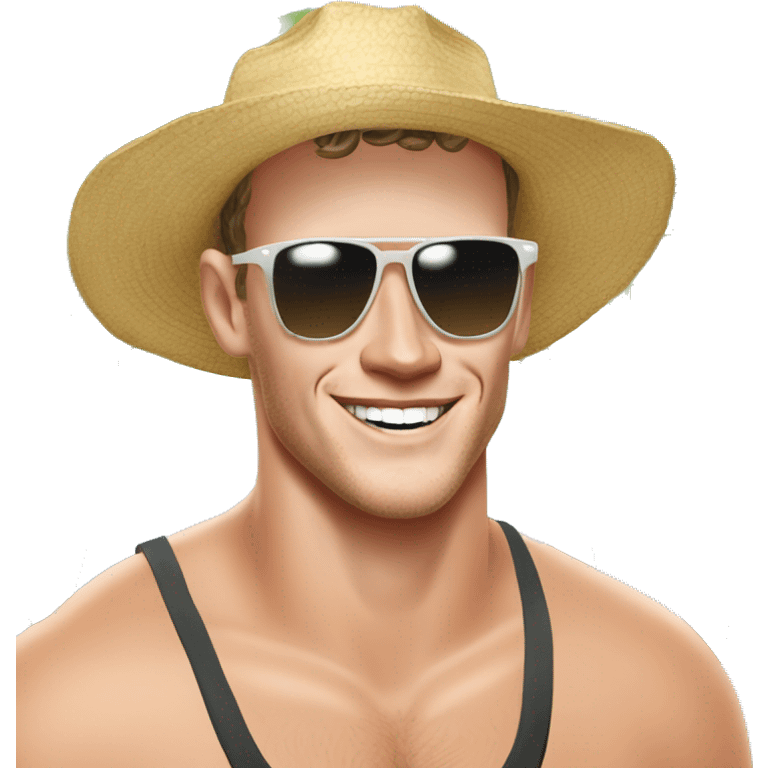 Jonathan Toews as beach bum emoji