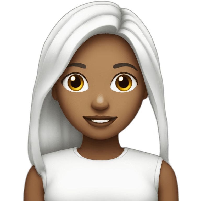 White Vegan girl emoji