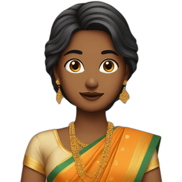 Girl with saree emoji