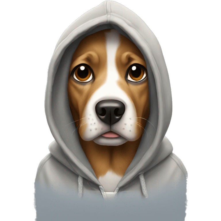 Dog wearing hoodie  emoji