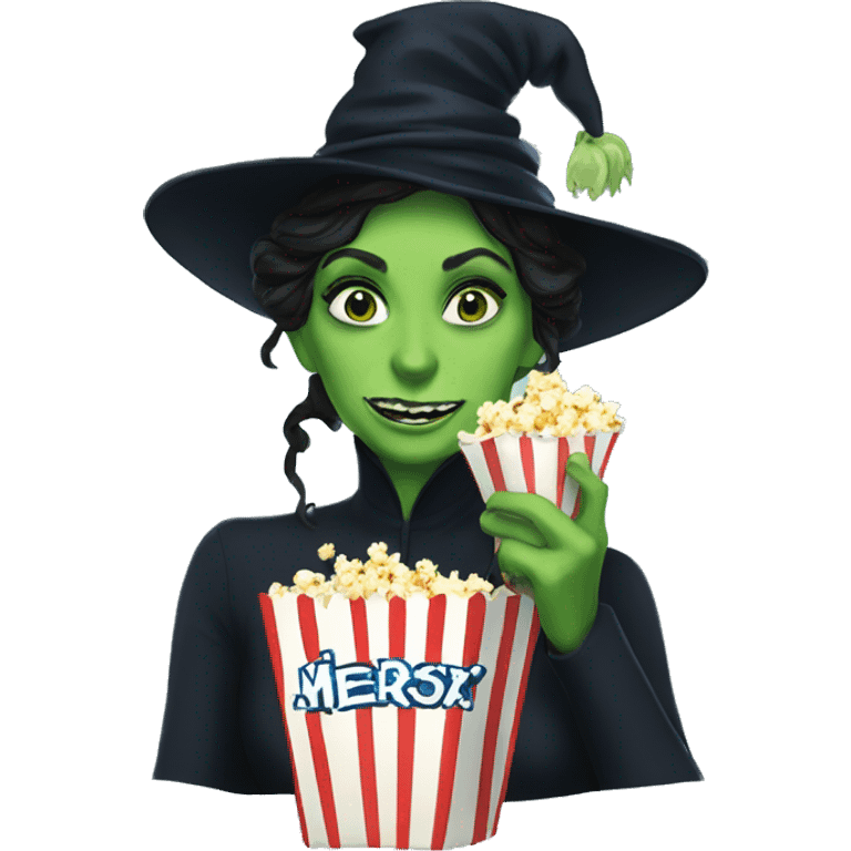 Elphaba eating popcorn  emoji