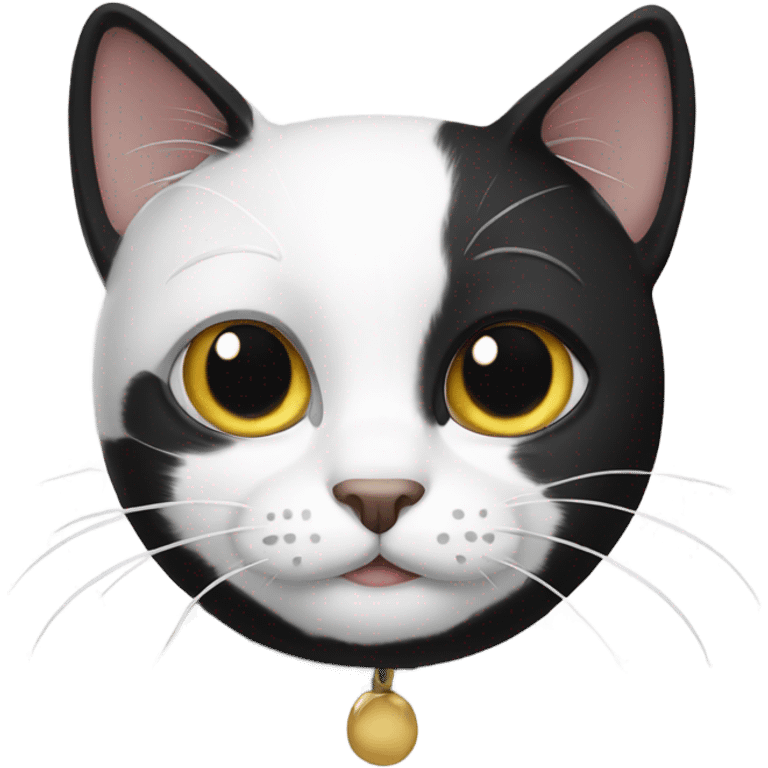 Black and white cat  emoji