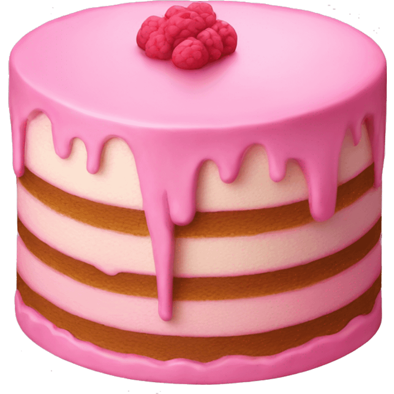 Realistic pink layered cake emoji