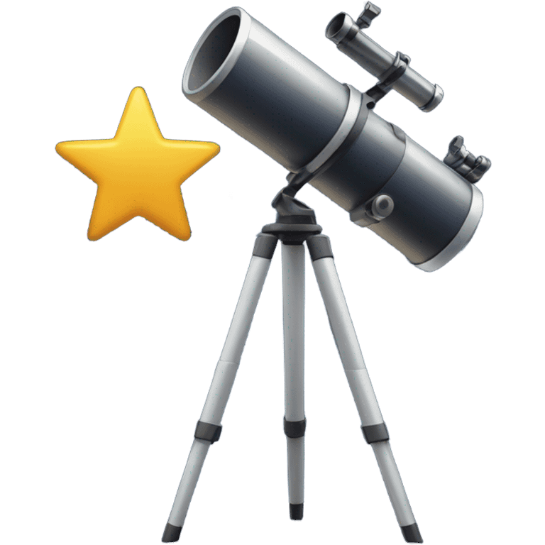 Telescope with stars in background  emoji