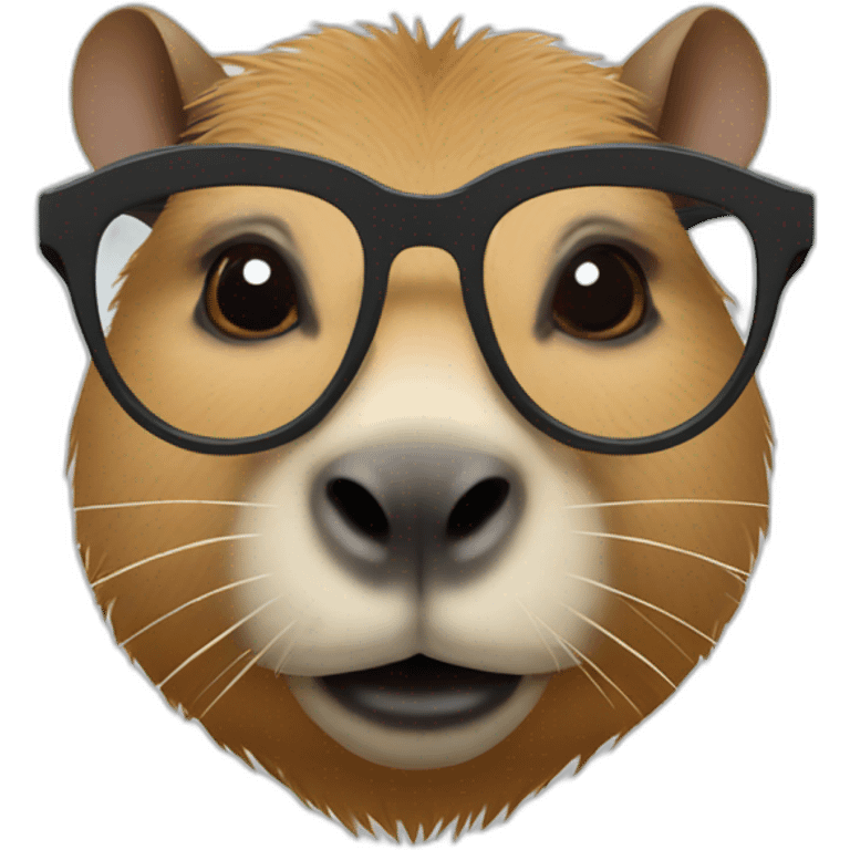 Capybara with glasses emoji