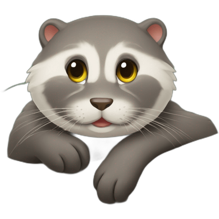 Chat sur loutre emoji