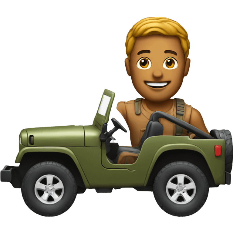 man with jeep car emoji