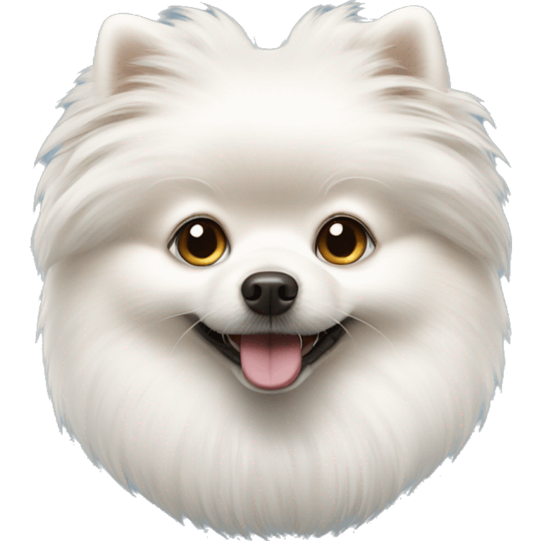 White Pomeranian dog emoji