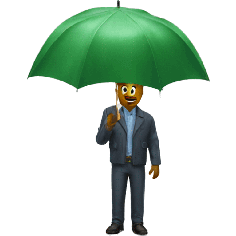 Raining money on human emoji