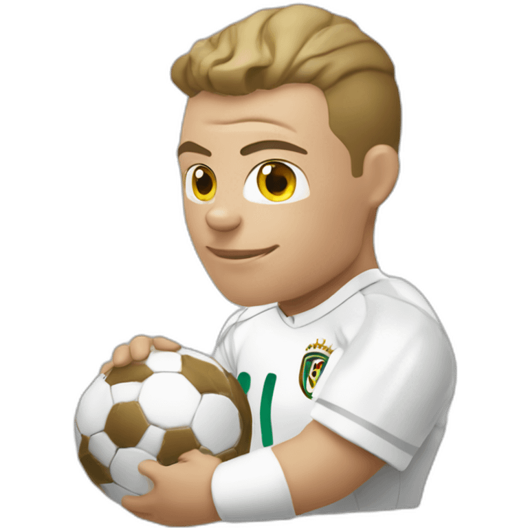 Ronaldo sur une chèvre  emoji