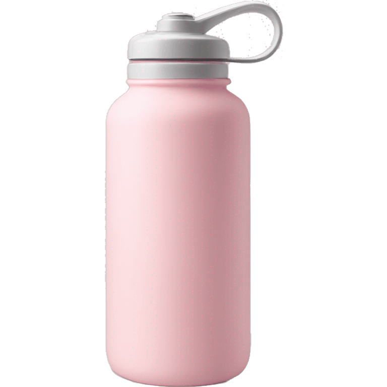 pastel pink water bottle with handle on the side emoji