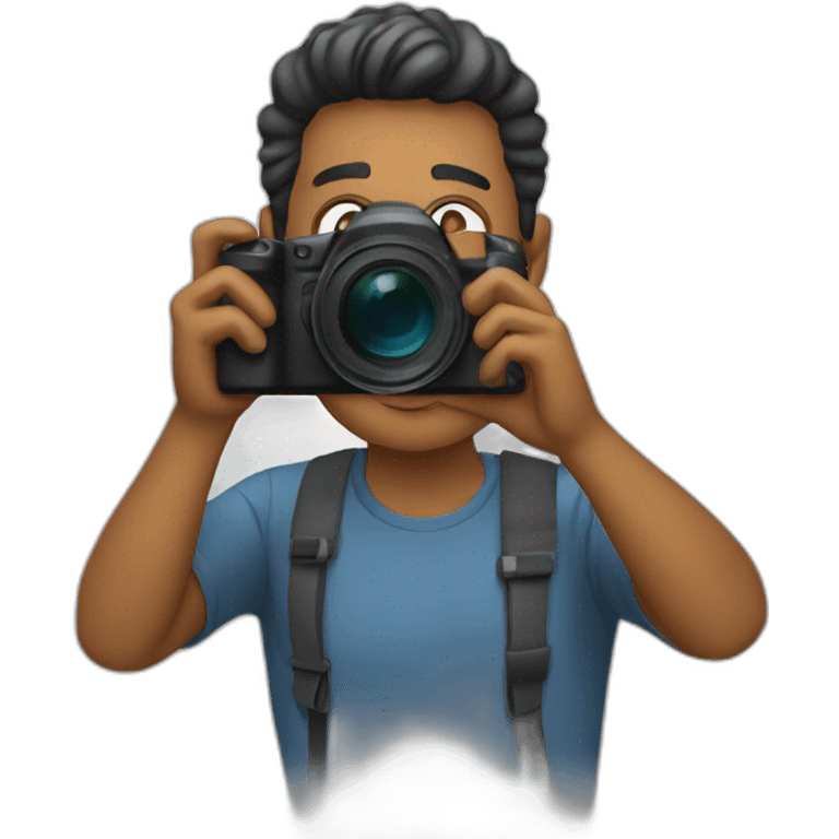 man taking pictures of himself emoji