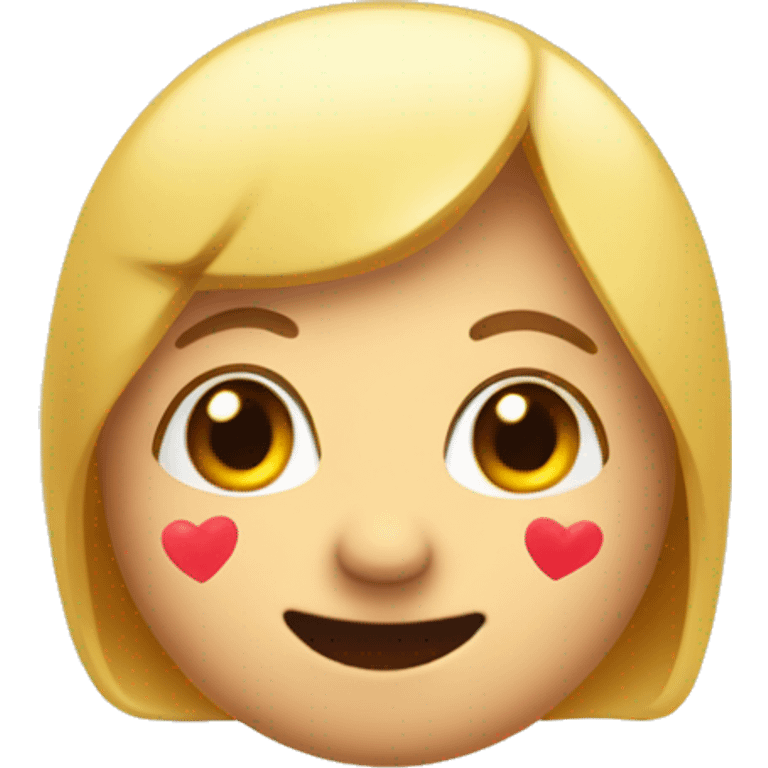 An emoji with a face showing a lovestruck expression, featuring heart-shaped eyes and small red hearts floating around the head. The emoji has a pale yellow complexion, raised eyebrows, and a small frown to convey a sense of being overwhelmed by love. emoji