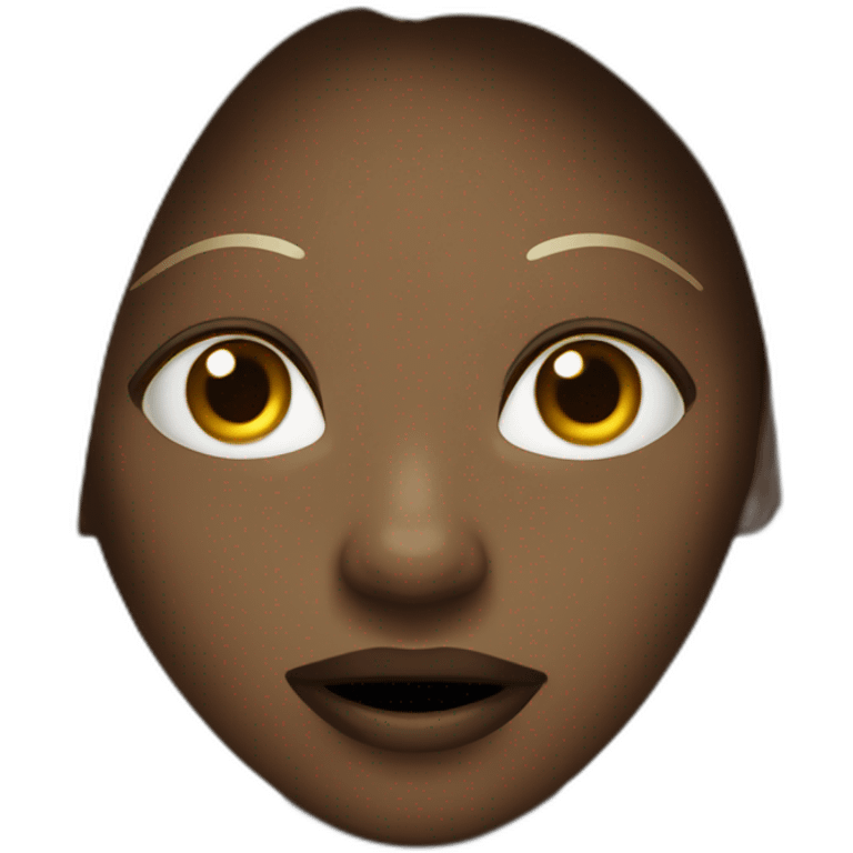 A dark toned woman disturbed by her tooth sensitivity emoji