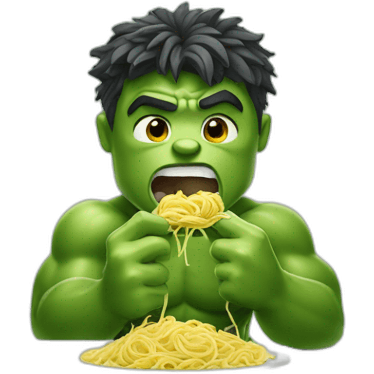 The Hulk Eating Pasta emoji