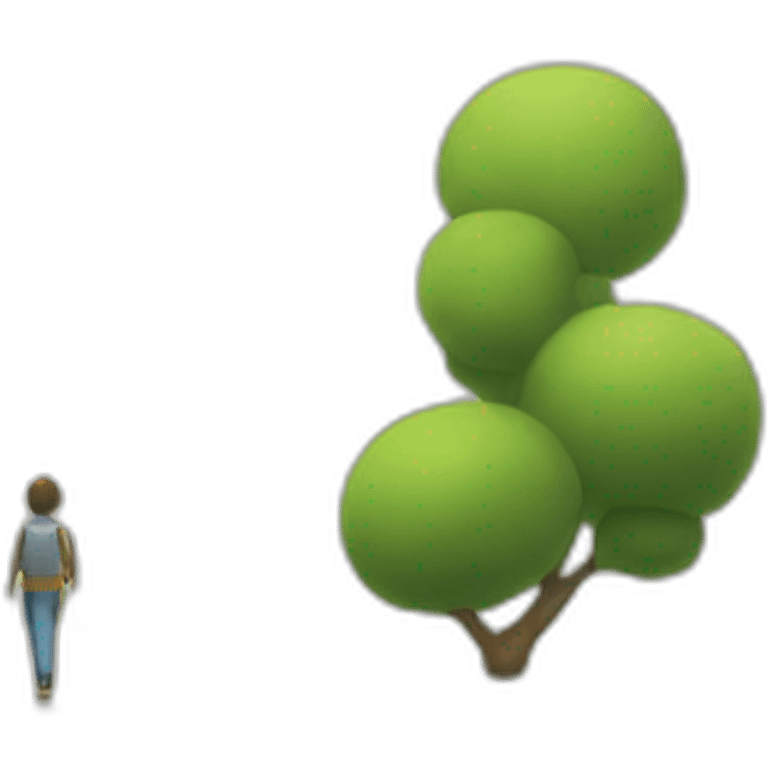 drawing person walking a path in perspective emoji