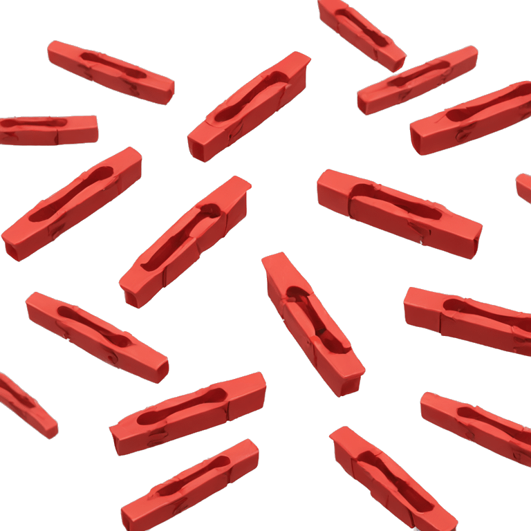 Realistic red plastic  clothespin emoji