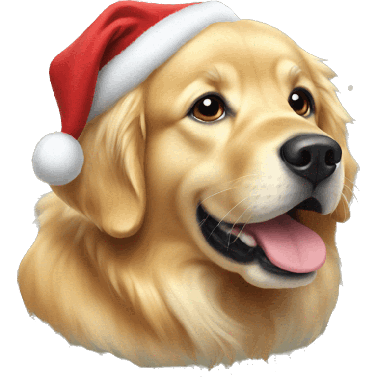 Golden retriever Christmas  emoji