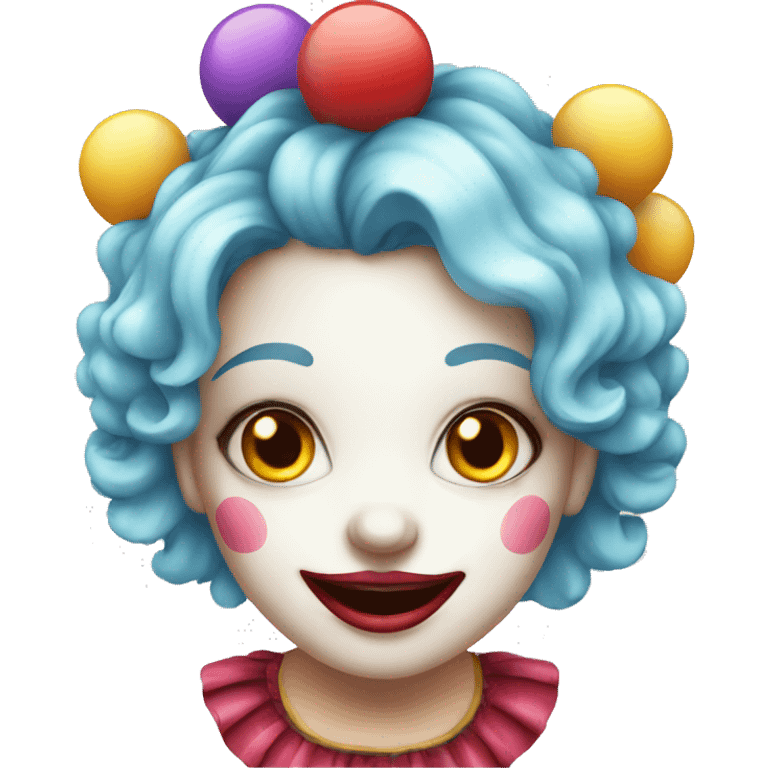 pretty female fairy circus clown  emoji