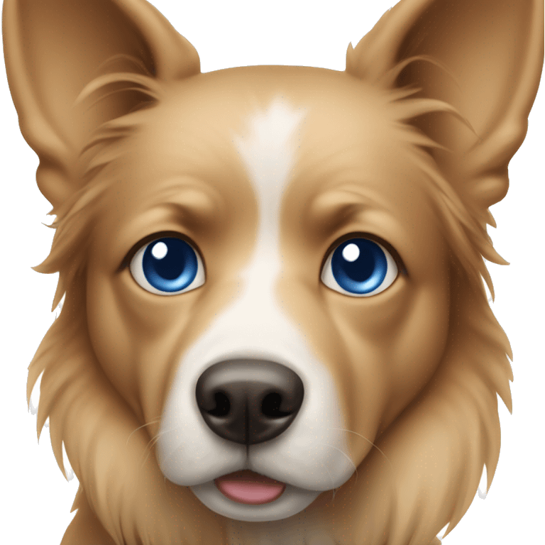 Dog with one blue eye and one brown eye emoji