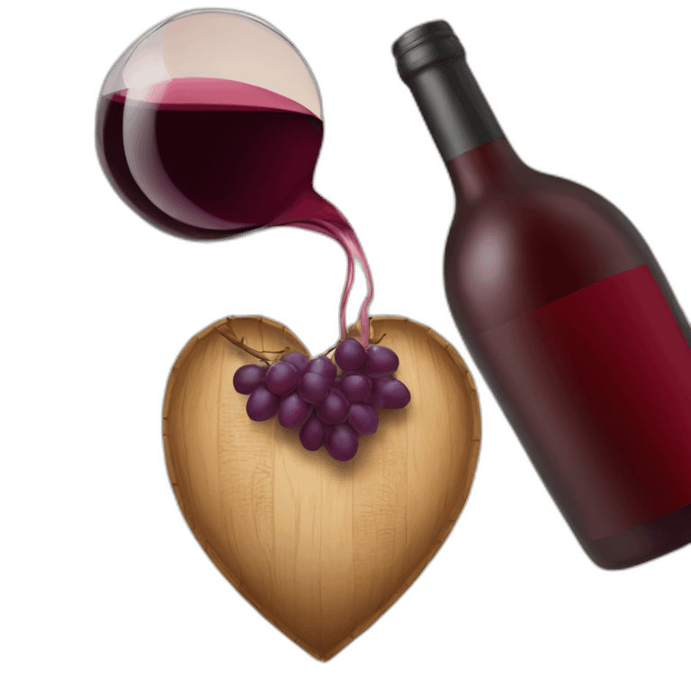 Wine heart emoji