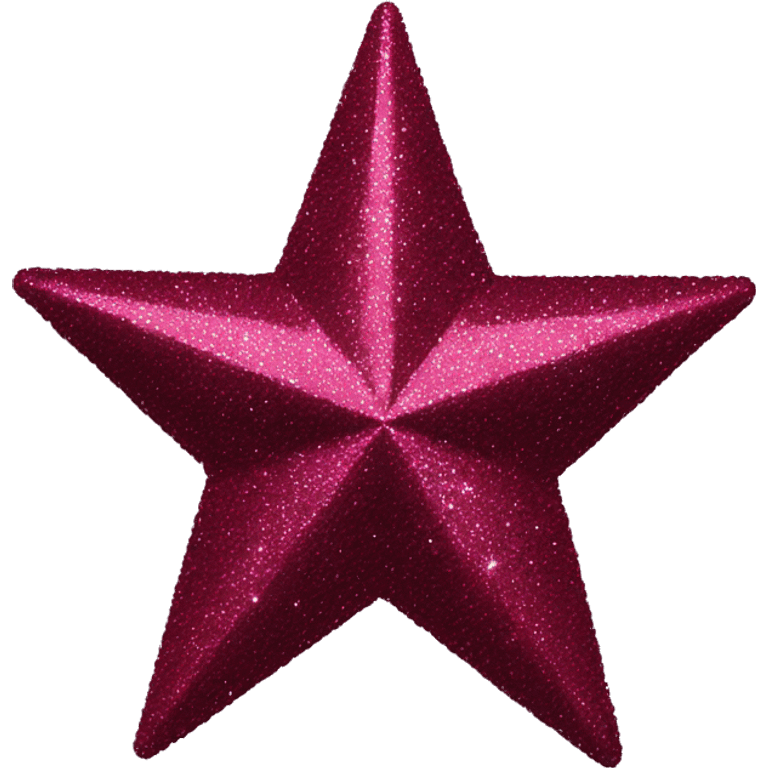 Burgundy Star with Glitter emoji