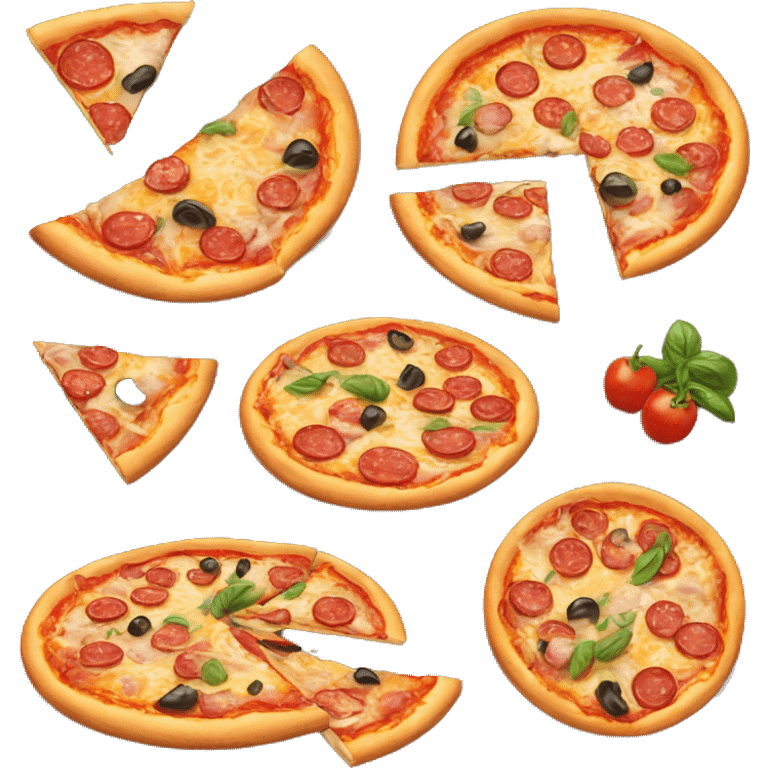 Pizza with sweet toppings emoji