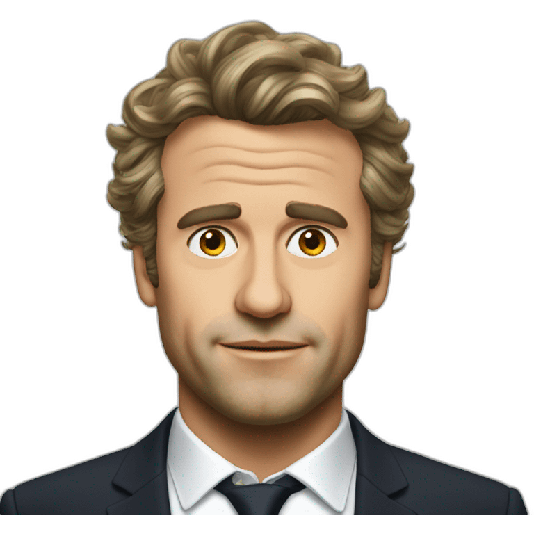 Tousled Macron emoji