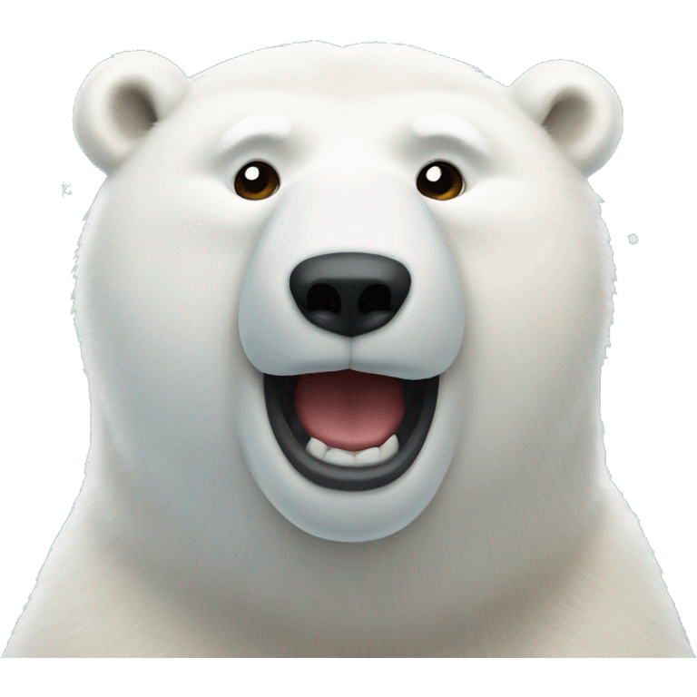 Polar bear on Christmas  emoji