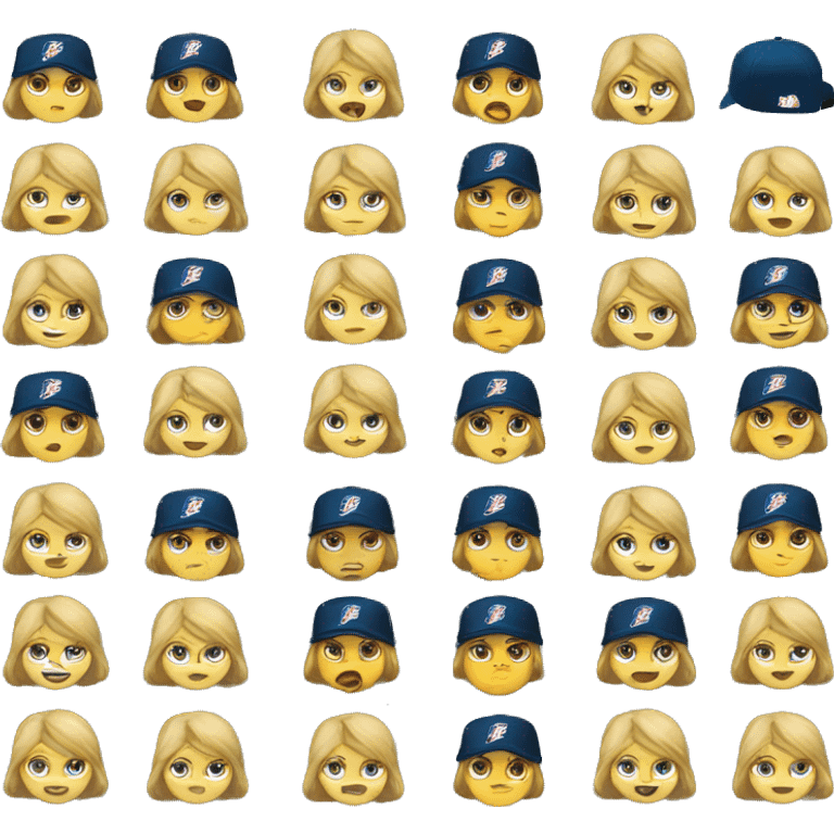 caucasian woman blonde hair Eagles hat Eagles fan emoji