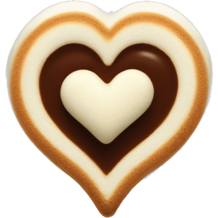 Espresso foam heart emoji