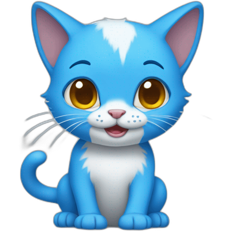 Blue Smurf cat emoji