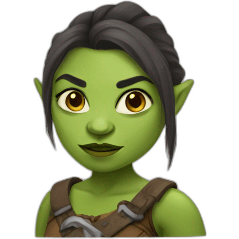 rough female orc emoji