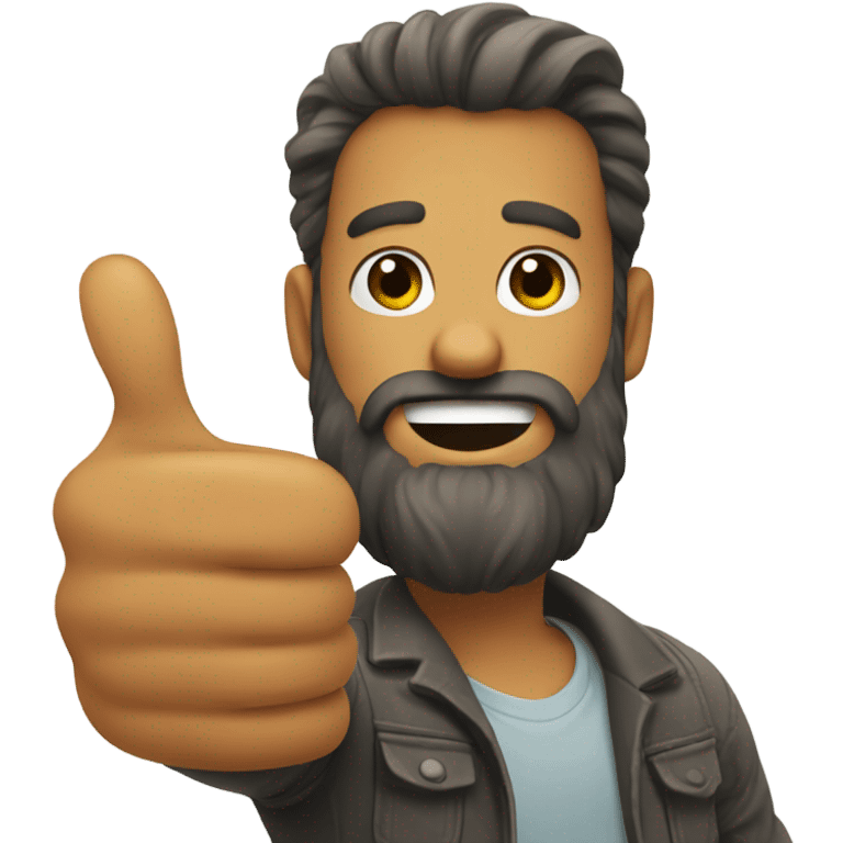 Bearded thumbs up emoji