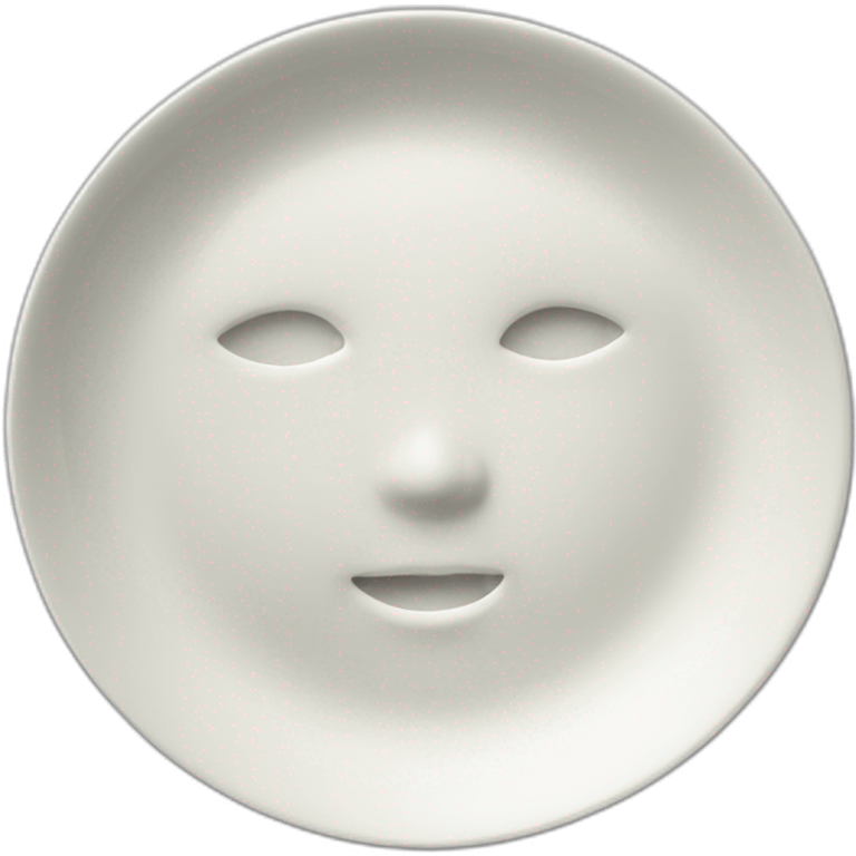 Semi Translucent porcelain plate emoji