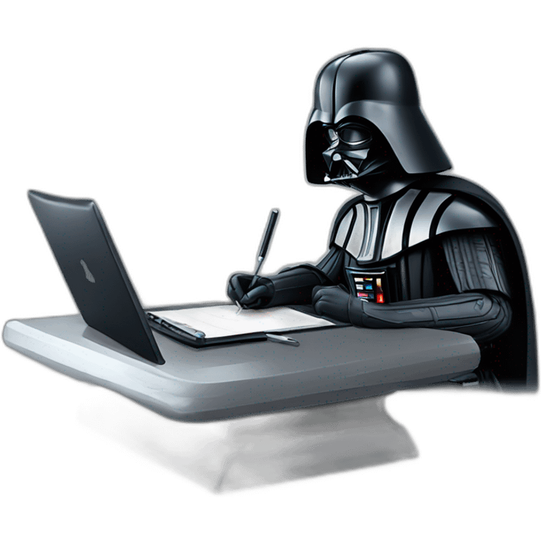 Darth Vader writing code emoji