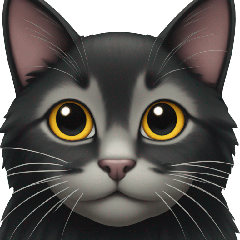 a black cat emoji