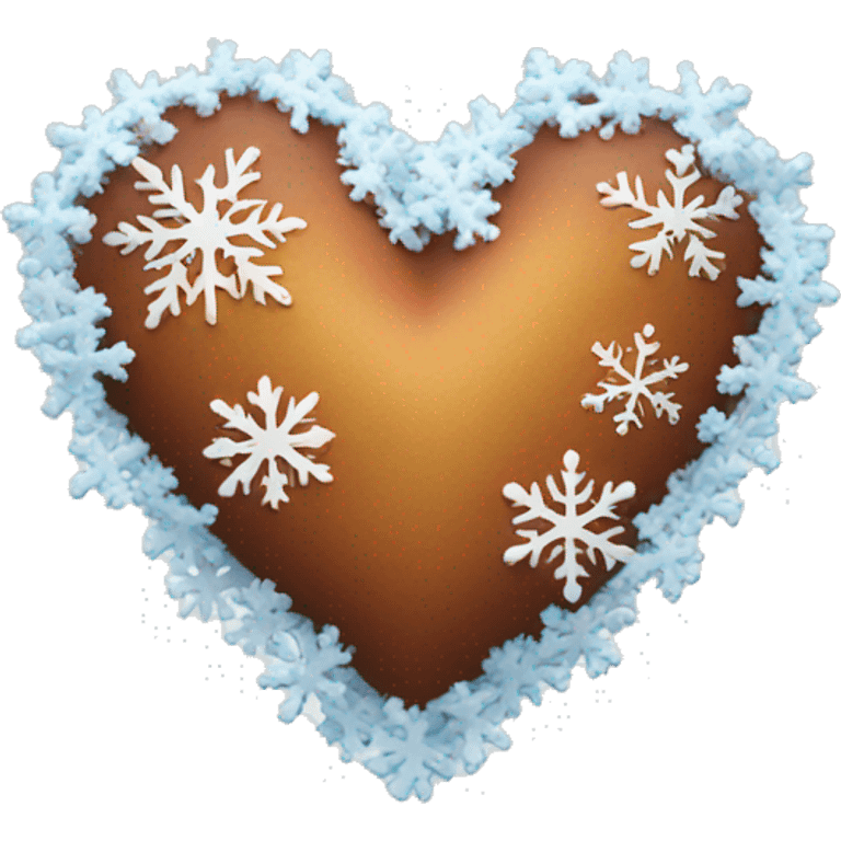 a heart with snowflakes emoji