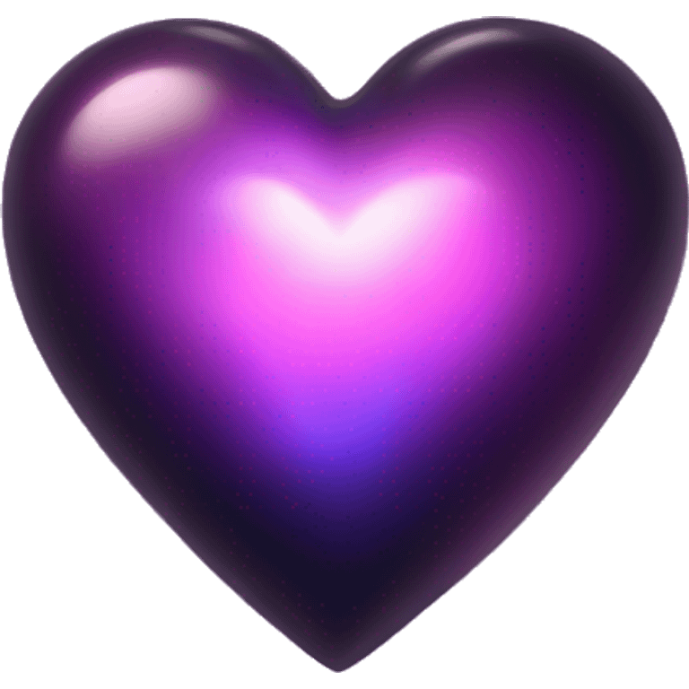 Dark iridescent heart glowing emoji