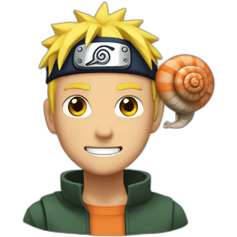 Naruto with a snail emoji