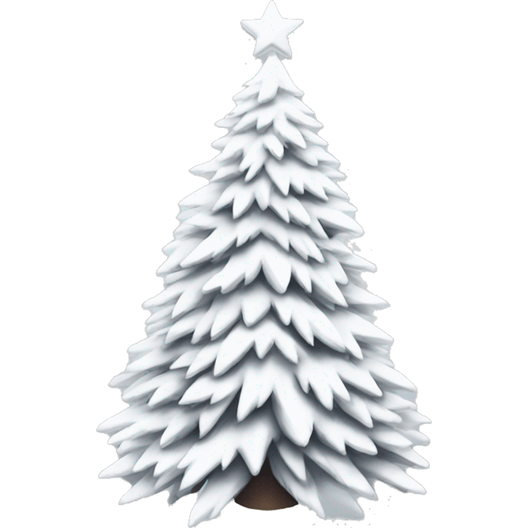 White aesthetic clean Christmas tree emoji