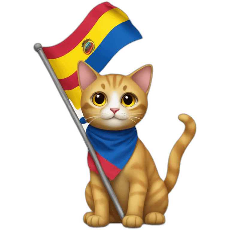 cat, dj, con la bandera de ecuador emoji