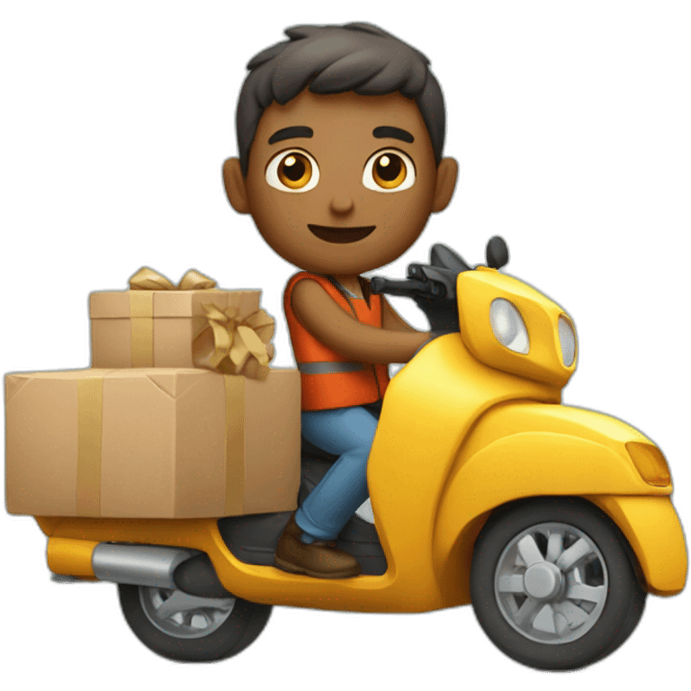 Courier and New Year emoji