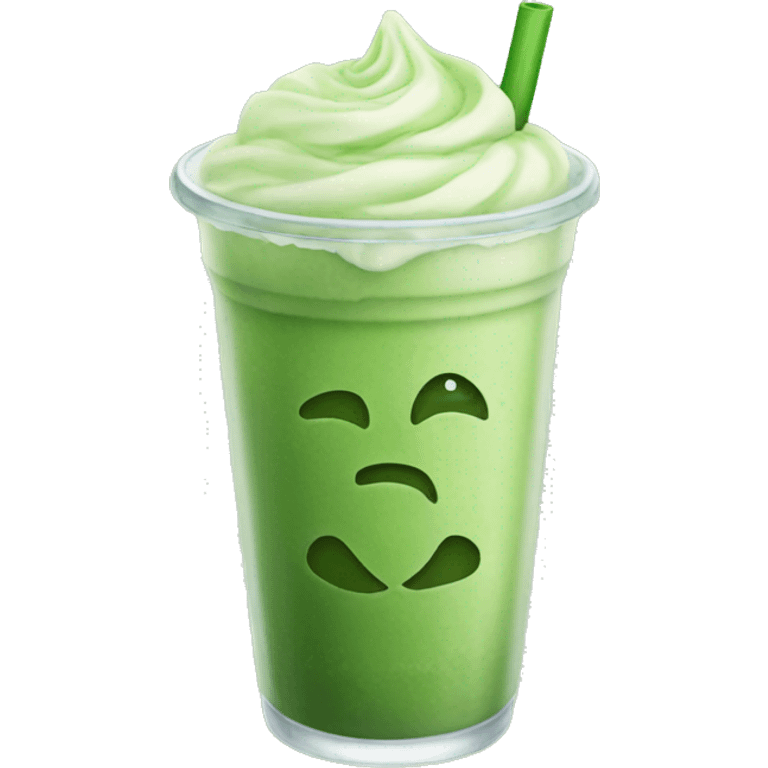 Iced matcha latte  emoji