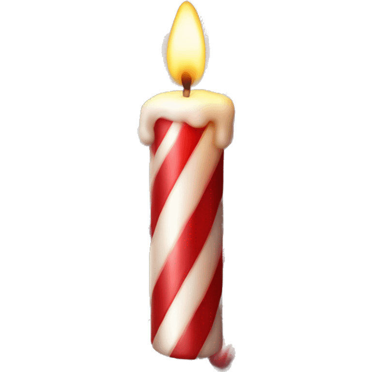 Candy cane candle  emoji