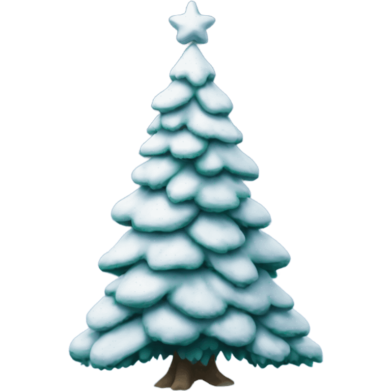 Snowy Christmas tree emoji