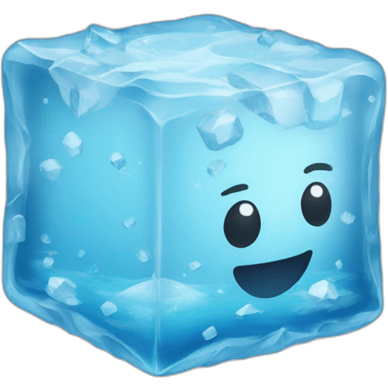 Water frozen cube emoji