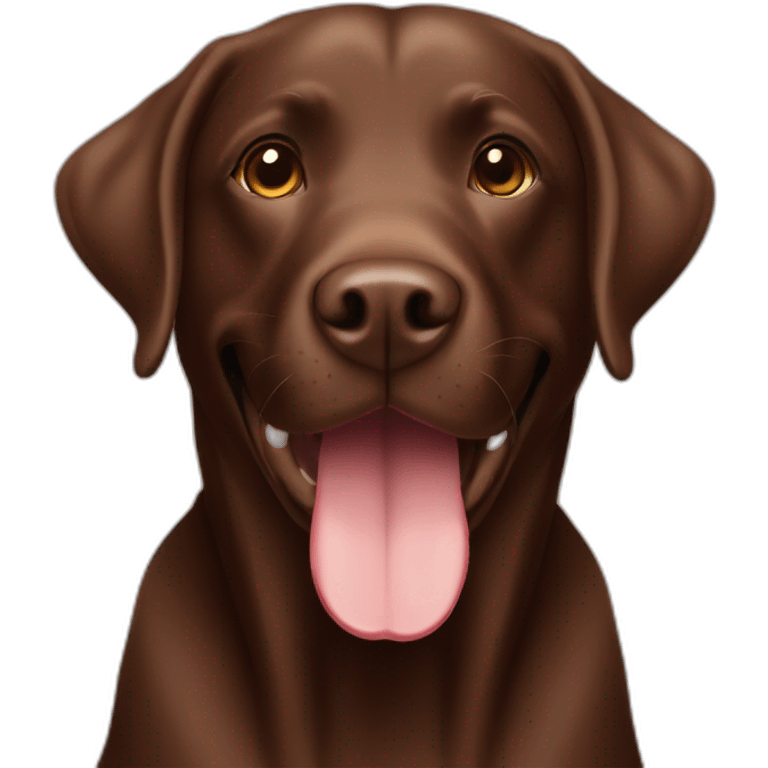 labrador Retriver chocolate color very happy emoji