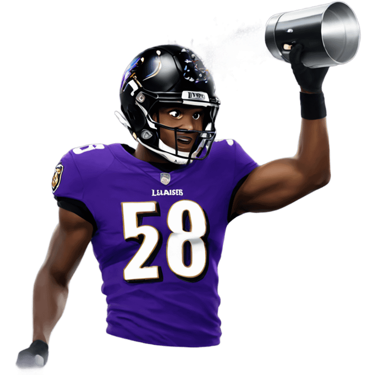 Lamar Jackson with a confetti cannon emoji