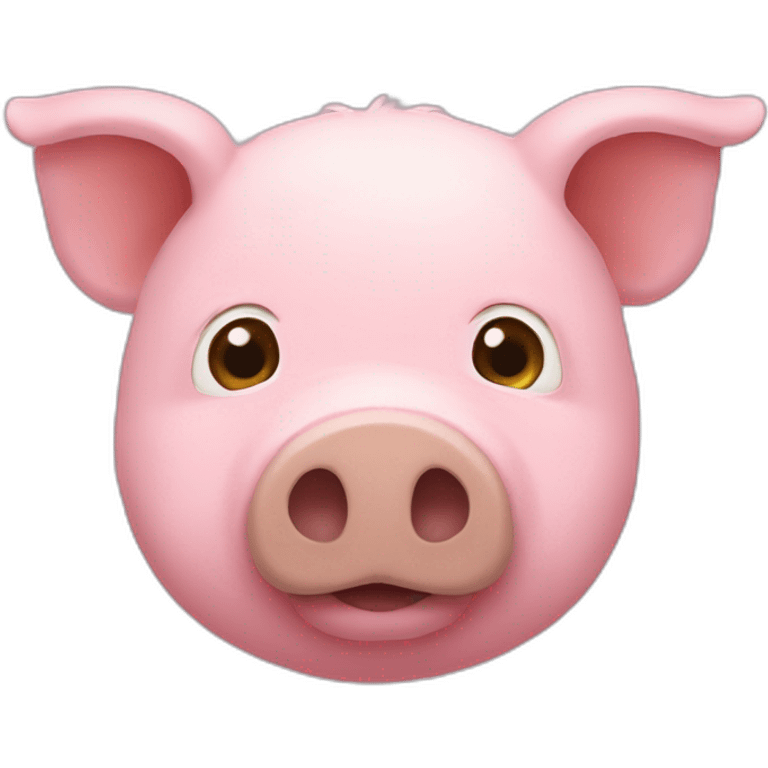 une peluche en forme de cochon emoji